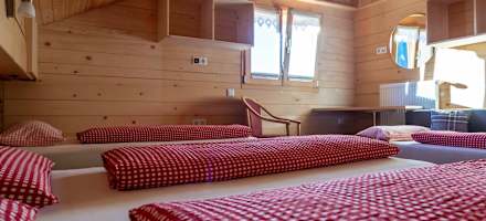 Die Bettenlager auf der Breithhornhütte