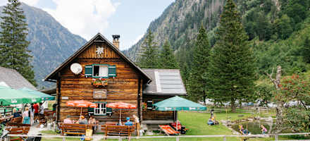 Die Breitlahnhütte auf 1.104 m