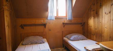 Ein Zimmer auf der Brendlhütte