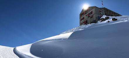 Britannia Hütte im Winter