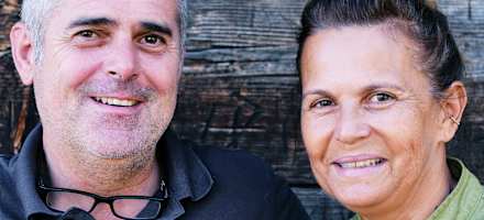 Die Hüttenwirte der Buchberghütte, Herr und Frau Schranz