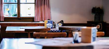 Die Gaststube der Buchberghütte