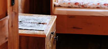 Ein Zimmer auf der Buchberghütte