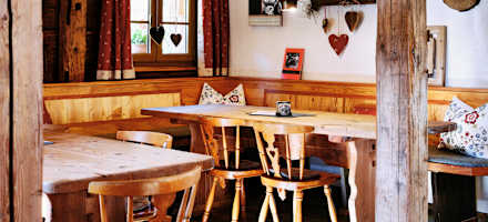 Die Gaststube der Buchberghütte