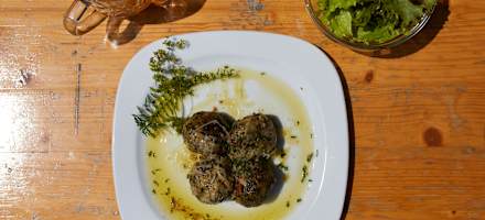 Knödel auf der Wolfsberger Hütte