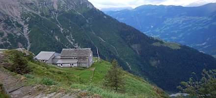 Die wunderschöne Lage der Capanna Adula.