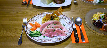 Speisen im Chalet du Soldat