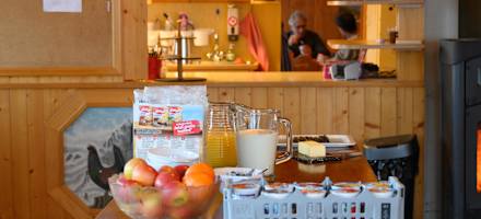 Frühstück auf dem Chalet du Soldat
