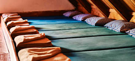 Das Bettenlager der Dachstein-Südwand-Hütte