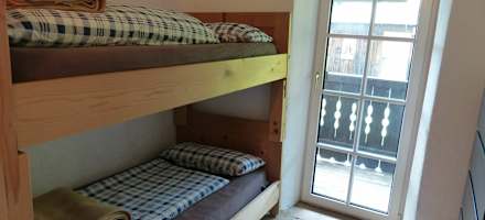 Doppelstockbettzimmer auf der Klausner Hütte