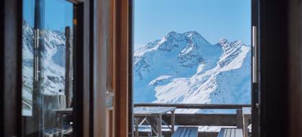 Ausblicke auf der Schutzhütte Schöne Aussicht im Schnalstal