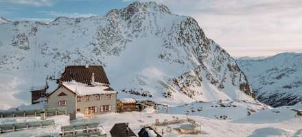 Die Schutzhütte Schöne Aussicht im Schnalstal