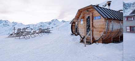 Sauna auf der Schutzhütte Schöne Aussicht