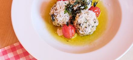 Spinatknödel auf der Warnsdorfer Hütte