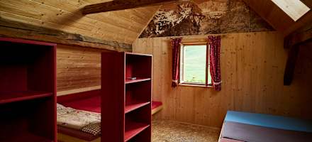 Auf der Alm gibt es 19 Schlafplätze