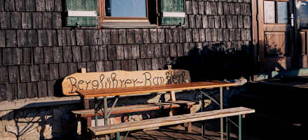 Das Bergführer-Bankerl am Sonnenplatzerl