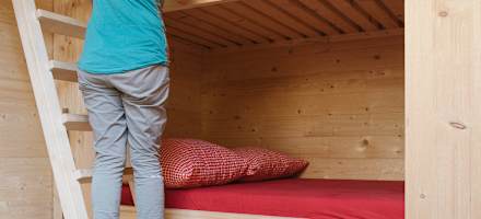 Stockbetten in der Steinseehütte