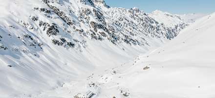 Blick auf die Jamtalhütte