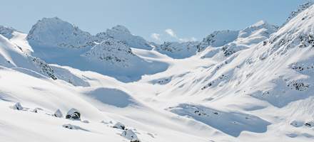 Winterlandschaft rund um die Jamtalhütte