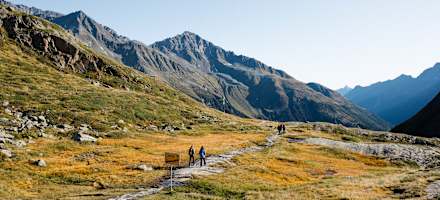 Kurz vor dem Erreichen der Dresdner Hütte