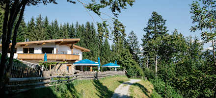 Die Enzianhütte bei Hochrum auf 1.041 m