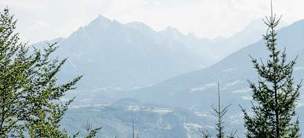 Die wunderschöne Aussicht von der Enzianhütte bei Hochrum