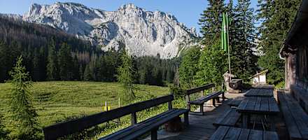 Feichtauhütte, Terrasse