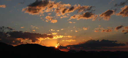 Sonnenuntergang über dem Rüwlishore