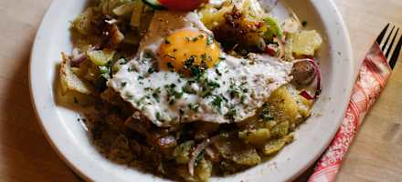 Gröstl auf der Franz-Senn-Hütte 