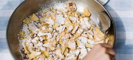 Kaiserschmarrn auf der Franz-Senn-Hütte 