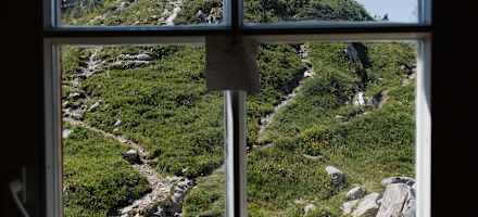 Ein Blick aus der Freiburger Hütte.