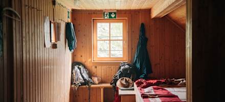 Das Bettenlager der Neuen Fürther Hütte