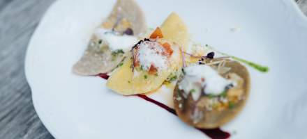 ..wie etwa mit diesen Schlutzkrapfen-Variationen.