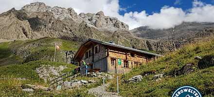Die wunderschön gelegene Geltenhütte.