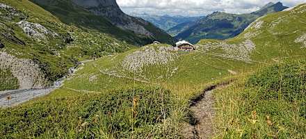 Die Geltenhütte auf 2.002 m Höhe.