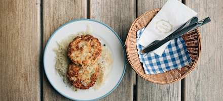 Kaspressknödel mit Kraut auf der Gindelalm