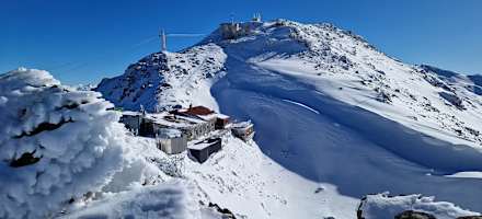 Die Glungezer-Hütte im Winter