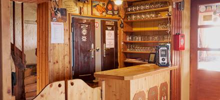 Die Theke des Graf-Meran-Hauses.