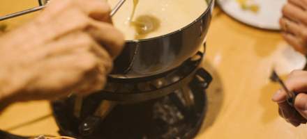 Käsefondue in der Grubenberghütte