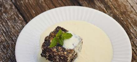 Nachspeiße mit Kaffee auf der Grünburger Hütte