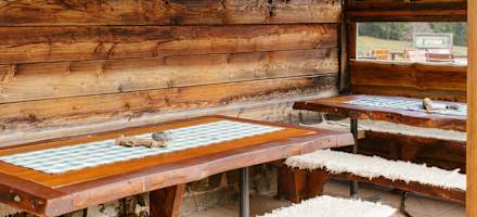 Der Gastgarten der Gundhütte