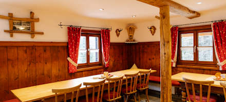 Die Gaststube der Gundhütte