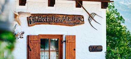 Die Hochsteinalm auf 907m Höhe