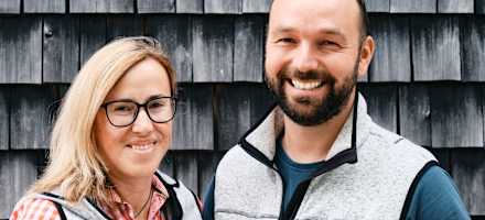 Die Hüttenwirte der Hütteneckalm, Karin und Dominik Peinsteiner