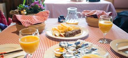 Frühstück auf der June Hütte