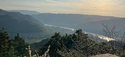 Aussicht von der Kanzel unweit der Fesslhütte in der Wachau