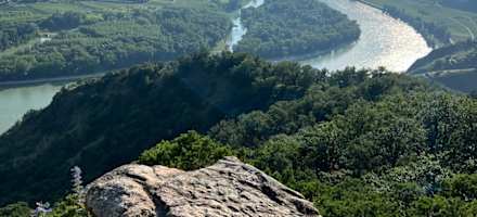 Aussicht von der Kanzel auf die Donau in der Wachau