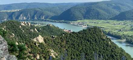 Aussicht von der Kanzel unweit der Fesslhütte in der Wachau