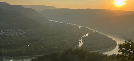 Aussicht von der Kanzel unweit der Fesslhütte in der Wachau