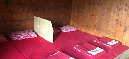 Das Bettenlager der Knorrhütte